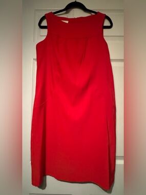 Alyx Size 12 Vibrant Orange/Red Pencil Sheath Dress